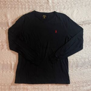 Men’s Polo Ralph Lauren Small Pony Long Sleeve V-Neck Tee